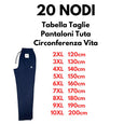20 Nodi pantalone tuta cotone garzato taglie forti uomo colore blu Grecale
