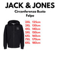 Jack & Jones felpa zip intera con cappuccio taglie forti uomo colore nero 12274349