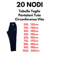 20 Nodi pantalone tuta maglina di cotone taglie forti uomo colore blu Libeccio