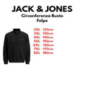 Jack & Jones felpa zip intera  taglie forti uomo colore nero 12284176