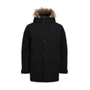 Jack & Jones giaccone parka taglie forti uomo colore nero 12245791