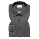 Eterna camicia manica lunga  taglie forti uomo colore grigio antracite fantasia 1289/38/E19K