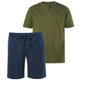 JP 1880 pigiama corto  taglie forti uomo colore verde e blu 844065