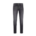 Jack & Jones jeans elasticizzato taglie forti uomo colore nero Glenn 12288381