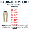 Club of Comfort pantalone tasca alla francese taglie forti uomo colore beige Garvey 5107/35