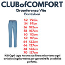 Club of Comfort pantalone cinque tasche taglie forti uomo colore azzurro Garvey 8304/45