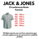 Jack & Jones camicia mezza manica misto lino taglie forti uomo colore verde 12302364