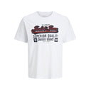 Jack & Jones maglia mezza manica taglie forti uomo colore bianco 12284905