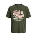 Jack & Jones maglia mezza manica taglie forti uomo colore verde 12284905