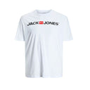 Jack & Jones maglia mezza manica taglie forti uomo colore bianco 12184987