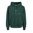 Jack & Jones felpa felpata con cappuccio taglie forti uomo colore verde 12301372