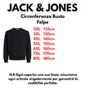 Jack & Jones felpa felpata girocollo taglie forti uomo colore nero 12299762