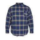 North Latitude camicia flanella taglie forti uomo colore blu 63110/0580