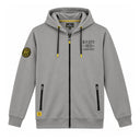 Redfield felpa cappuccio e zip intera garzato di cotone taglie forti uomo colore grigio RF-22611201-769