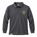 Redfield polo manica lunga taglie forti uomo colore grigio  RF-22612402-LS-167