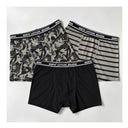 North Latitude set di tre boxer intimo taglie forti uomo colore grigio/nero 63334