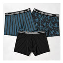 North Latitude set di tre boxer intimo taglie forti uomo colore blu/nero 63334