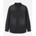 North Latitude camicia in jeans manica lunga  taglie forti uomo colore nero 63310/0099