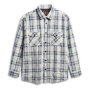 Montecarlo camicia in flanella taglie forti uomo colore scozzese bianco 57014/607