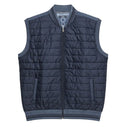 Montecarlo smanicato con finiture in maglia taglie forti uomo colore blu 56227/740