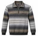 Montecarlo maglione mezza zip  taglie forti uomo colore fantasia grigio/marrone 56325/252
