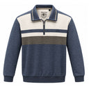 Montecarlo maglione mezza zip  taglie forti uomo colore fantasia blu  56265/742