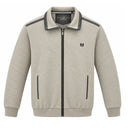 Montecarlo maglione zip intera  taglie forti uomo colore beige 56359/220