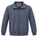 Montecarlo maglione zip intera  taglie forti uomo colore blu 56359/740