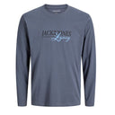 Jack & Jones maglia girocollo manica lunga taglie forti uomo colore grigio 12299622