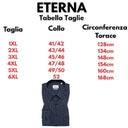 Eterna camicia manica lunga taglie forti uomo colore fantasia blu 1363/18/E181
