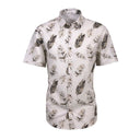 Montecarlo camicia mezza manica taglie forti uomo colore bianco fantasia 47003/200