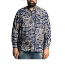 Maxfort camicia manica lunga taglie forti uomo colore blu Busso100