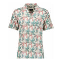 Ragman camicia mezza manica misto lino taglie forti uomo colore burro fantasia 12239/254