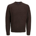 Jack & Jones maglione girocollo taglie forti uomo colore marrone 12222486