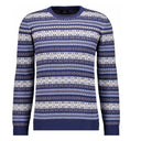 Ragman maglione girocollo in misto Cashmere taglie forti uomo colore blu 741880/070