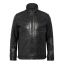 North Latitude giacchino in vera pelle taglie forti uomo colore nero  53161/0099