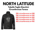 North Latitude giacchino in vera pelle taglie forti uomo colore nero  53161/0099