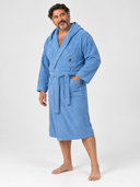 Maxfort accappatoio in spugna taglie forti uomo colore azzurro art okey