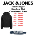 Jack & Jones giacchino con cappuccio taglie forti uomo colore nero 12236331