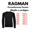 Ragman maglia girocollo in misto Cashmere taglie forti uomo colore nero 742480/009