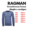 Ragman maglia girocollo in misto Cashmere taglie forti uomo colore avio 742480/073