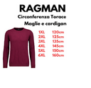 Ragman maglia girocollo in misto Cashmere taglie forti uomo colore bordeaux 742480/696