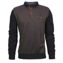Montecarlo polo in cotone invernale taglie forti uomo colore blu  36314/752
