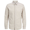 Jack & Jones camicia misto lino manica lunga taglie forti uomo colore sabbia 12269089