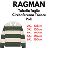 Ragman polo no stiro manica lunga taglie forti uomo colore blu navy 540291/070