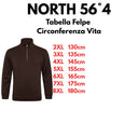 North 56°4 felpa mezza zip taglie forti uomo colore marrone 43117/0733