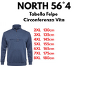 North 56°4 felpa garzata mezza zip taglie forti uomo colore avio 43115