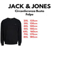 Jack & Jones felpa girocollo taglie forti uomo colore nero 12247942