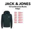 Jack & Jones felpa felpata zip intera con cappuccio taglie forti uomo colore verde scuro 12248197