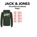Jack & Jones felpa felpata con cappuccio taglie forti uomo colore verde scuro 12236803